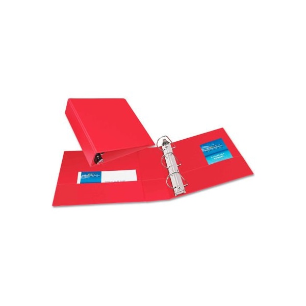 Avery Dennison Avery Durable Binder with Slant Rings, Vinyl, 11 x 8 1/2, 3", Red 27204 - main